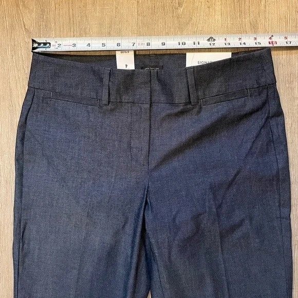 NWT Ann Taylor Factory Signature Straight Crop Pants Charcoal - Picture 6 of 11